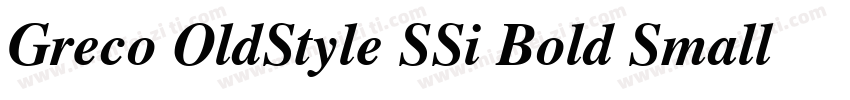 Greco OldStyle SSi Bold Small Caps字体转换